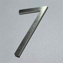 3D Self Adhesive House Number 7 Sign, Brushed Stainless Steel Door Number, Weatherproof Metal Finish