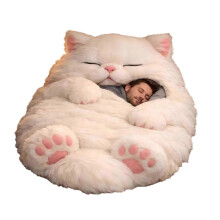 Animal Themed Adult Sleeping Bag Plush Warm Design for Camping Travel