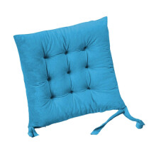 (40*40cm, Blue) Seat Cushion Crystal Velvet Fabric Thickened High-Elastic Sponge Long Sitting Comfort Cushion