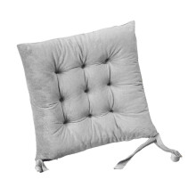 (40*40cm, Grey) Seat Cushion Crystal Velvet Fabric Thickened High-Elastic Sponge Long Sitting Comfort Cushion