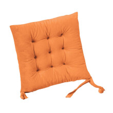 (40*40cm, Orange) Seat Cushion Crystal Velvet Fabric Thickened High-Elastic Sponge Long Sitting Comfort Cushion