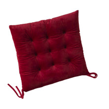 (40*40cm, Wine Red) Seat Cushion Crystal Velvet Fabric Thickened High-Elastic Sponge Long Sitting Comfort Cushion