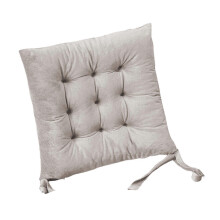 (40*40cm, Light Grey) Seat Cushion Crystal Velvet Fabric Thickened High-Elastic Sponge Long Sitting Comfort Cushion