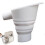 (L, White) Folding Kitchen Funnel - Food Grade Silicone Foldable - for  KitchenAid Stand Mixer Baking 1