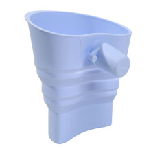 (L, Blue) Folding Kitchen Funnel - Food Grade Silicone Foldable - for KitchenAid Stand Mixer Baking