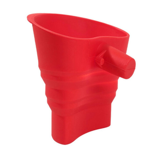 (L, Red) Folding Kitchen Funnel - Food Grade Silicone Foldable - for  KitchenAid Stand Mixer Baking
