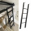 Black Metal Bunk Bed Ladder with Adjustable Length, Stable Construction and Easy Hook Installation 1