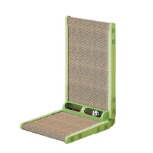 (A, Green) Cat Scratching Post Vertical Horizontal Boards Foldable Design Corrugated Paper Cat Furniture Protector Cat Claw Sharpening Post