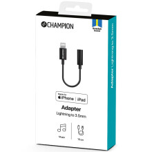 Adaptér z Lightning na 3,5mm jack, černý