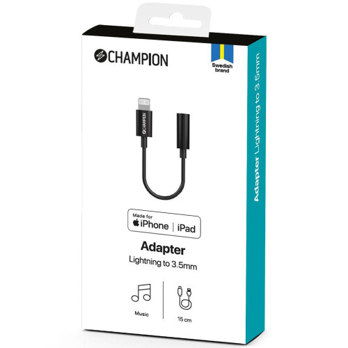 Adaptér z Lightning na 3,5mm jack, černý