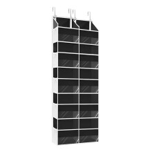 (Black) Storage Bags for Clothes Waterproof Over Door Organizer Bedroom Closet Use