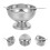 1Set Silberne Eiscreme Dessertschale Fußed Bowls Für Partys 6