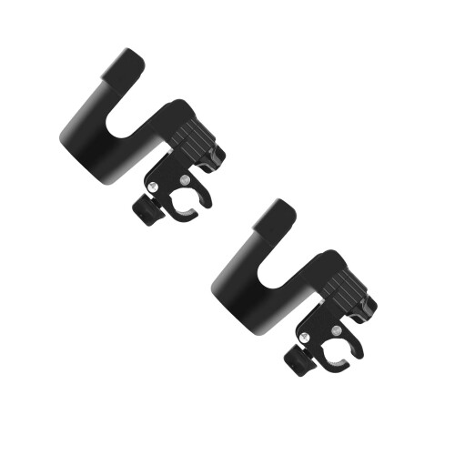 2St Verstelbare ABS Kinderwagen Rollator Drankenhouder Zwart 1