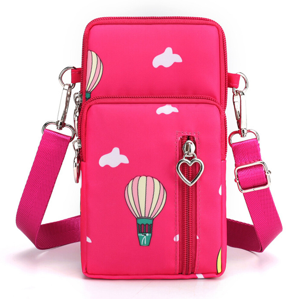 Small Crossbody Wallet Phone Bag Women Mini Crossbody Purse Cell Sky Blue/Red 4261617878796