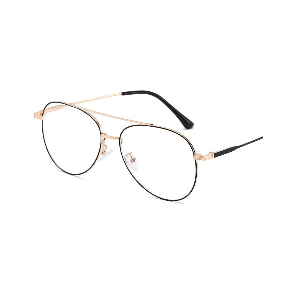 Blue/Light Aviator Blocking Reading Glasses +2.50 Metal Frame Anti Glare Computer Glasses For Men Women