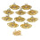 10xgold Oval Electric Guitar Output Jack Socket Plate with Screws 1