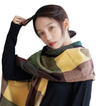 Fashion Long Shawl Big Grid Winter Warm Lattice Large Scarf