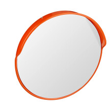 Clear Bright Image Convex Mirror, Shatterproof PC Plastic Weatherproof Breakage-Proof Wide Angle Visualizing Blind Spots, Easy Installation