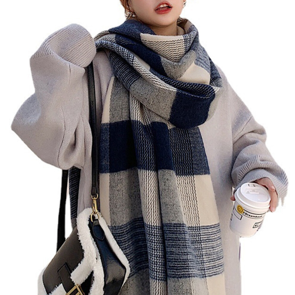 Fall Winter Scarf Classic Tassel Plaid Scarf Warm Soft Chunky Large Blanket Wrap Shawl Scarves 4261617877621