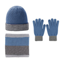 Winter Beanie Hat Scarf Touchscreen Gloves Set Compatible with Men and Women
