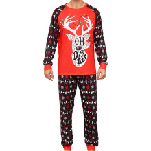 Christmas Pajamas Compatible with Family Fashion Long Sleeves Tops and Pants Sleepwear Compatible with Dad / Mom/ Kids Cute Elk Snow Printed