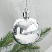 Christmas Ball Ornament Set Compatible with Xmas Tree, Shatterproof Decorations Compatible with Holiday, Party, - Silver.