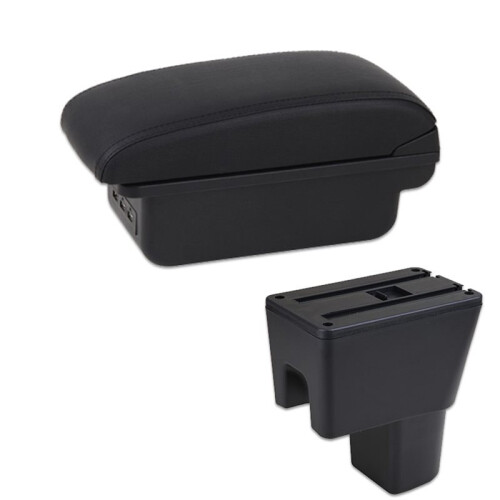 Double Layer 3USB Box Support for  CELERIO Armrest Box Car Armrest Auto Storage Box Interior Car Accessories