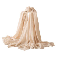 (Beige) Women Shawl Breathable Sun Protection Shawl Lightweight Air Conditioning Blanket Beach Towel Cover Up