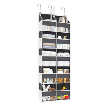 (Grey) Storage Bags for Clothes Waterproof Over Door Organizer Bedroom Closet Use