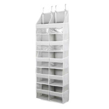 (White) Storage Bags for Clothes Waterproof Over Door Organizer Bedroom Closet Use