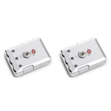 2X YiF Bagage Slot Reparatie, Douane Slot TSA Vervanging, Wachtwoord Box Slot Gesp Accessoires Zilver