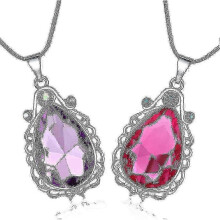2-Piece Set of a Sofia The First Amulet and an Elena Princess Twin Sister Teardrop Necklace, a Magic Jewelry Gift for Girls.
