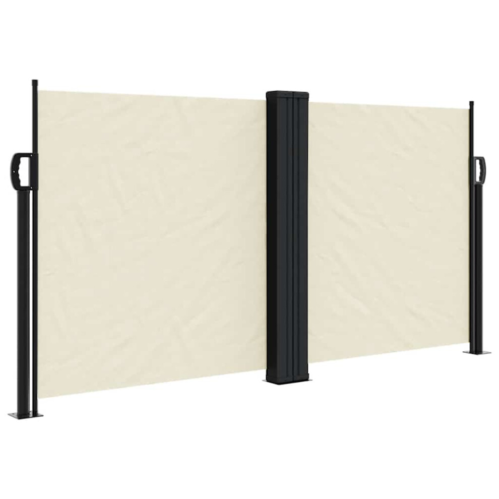 Vidaxl (Cream, 120 X 600 Cm) Retractable Side Awning Outdoor Privacy Screen Balcony Sunshade Shelter