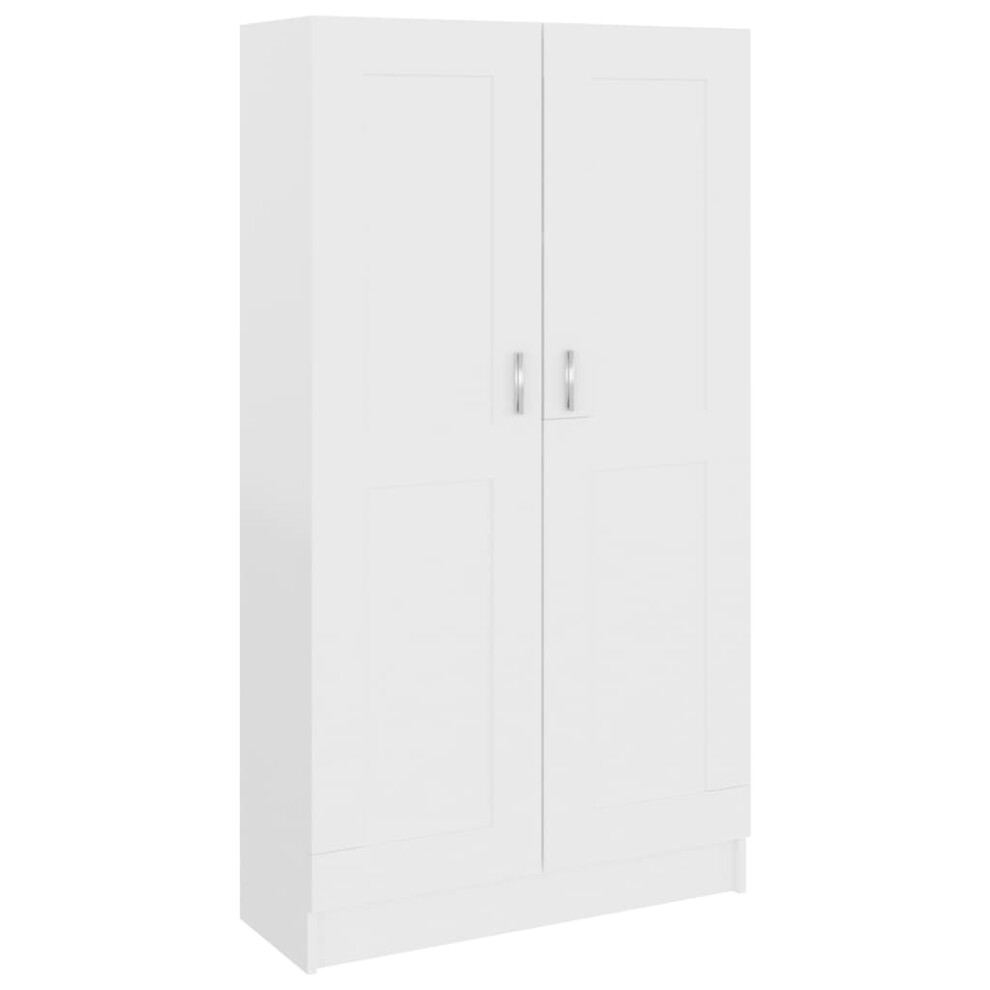 Vidaxl Book Cabinet White Engineered Wood Storage Rack Sideboard Highboard