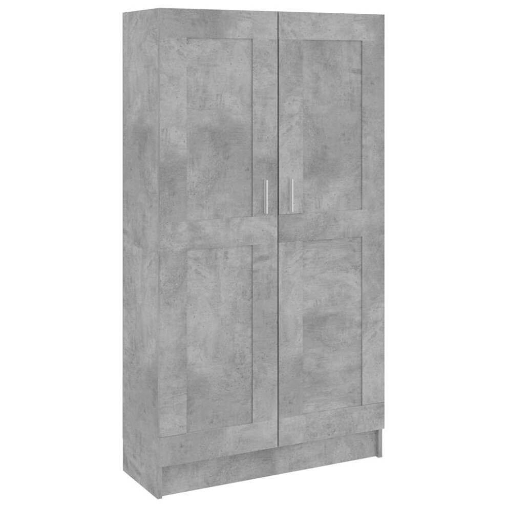 Vidaxl Book Cabinet Concrete Grey Engineered Wood Bookshelf Storage Sideboard