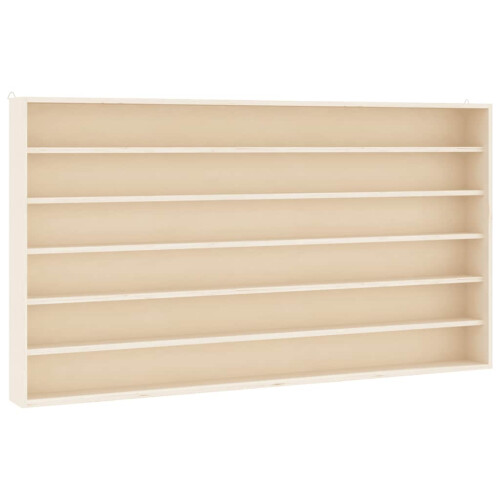 vidaXL Wooden Collector's Display Case with 6 Shelves Wall Display Cabinet