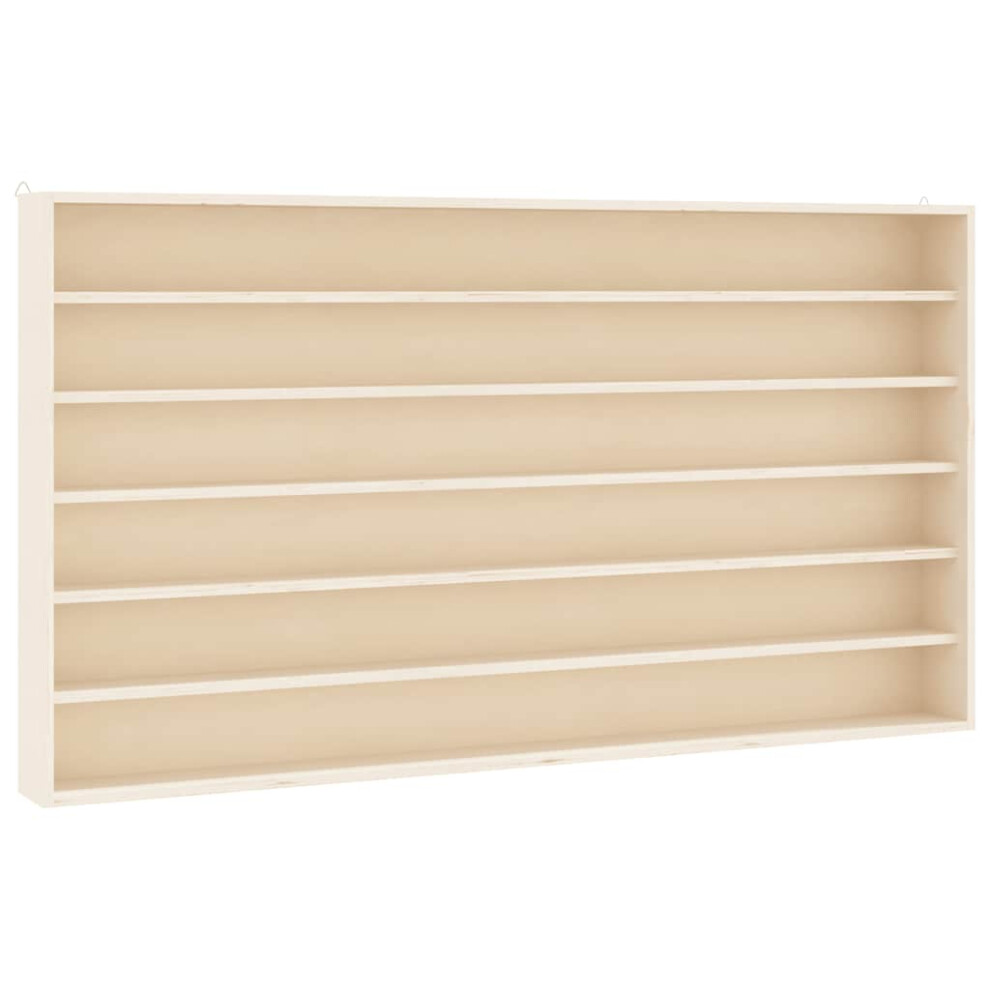 Vidaxl Wooden Collector's Display Case With 6 Shelves Wall Display Cabinet