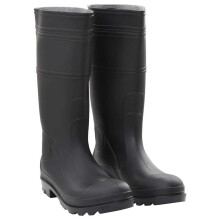(without socks, 44) vidaXL Rian Boots Waterproof Wellies Wellingtons Boots Garden Shoes Black PVC