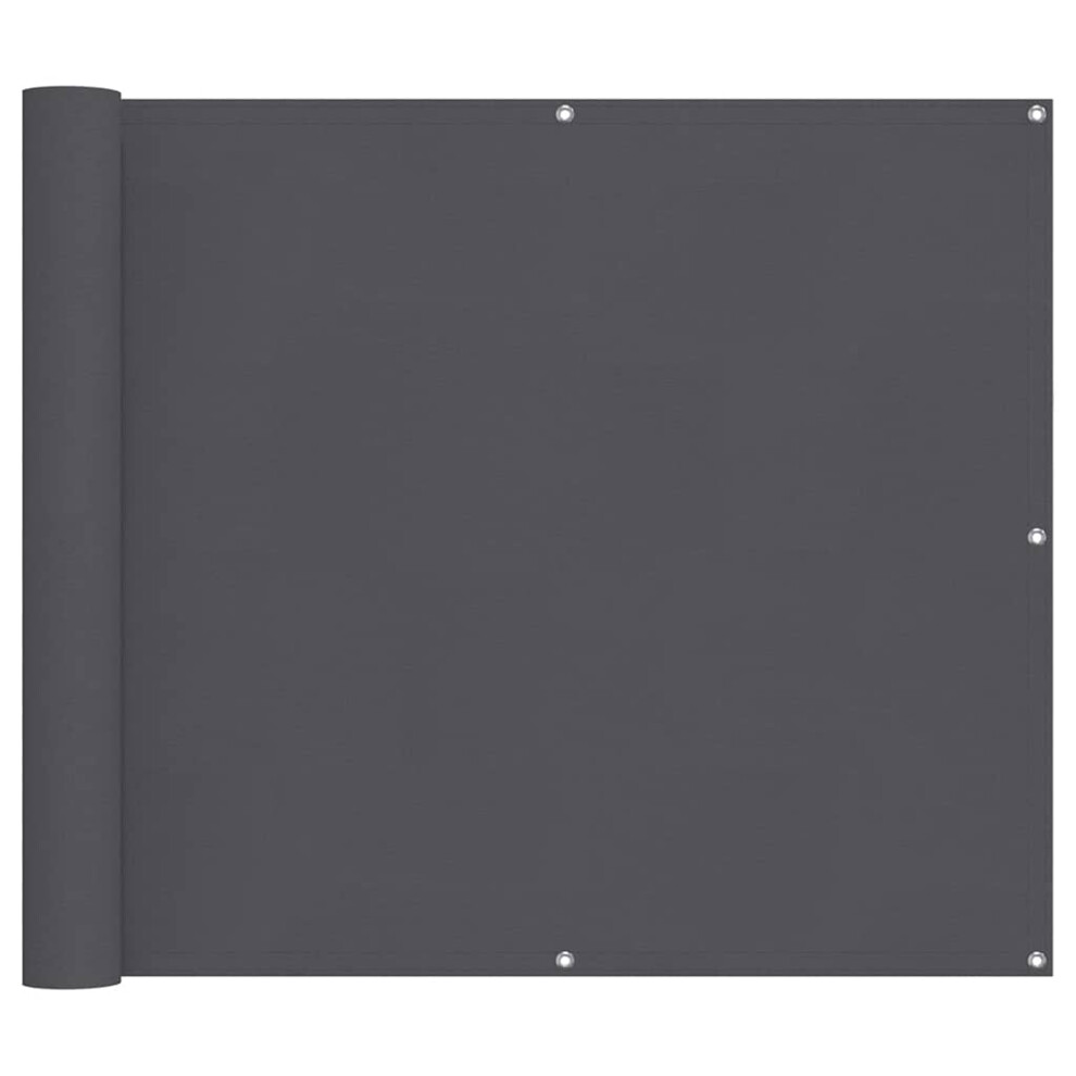 Vidaxl (Anthracite, 90 X 500 Cm) Balcony Screen Outdoor Privacy Screen Fence Patio Screen Oxford Fabric