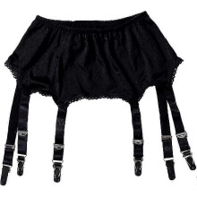 (M, Black) Women's High-Waisted Suspender Garter Belt with 6-Straps for Stockings (Sizes 6-28) 2025