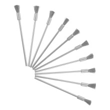 10pcs Stainless Steel Wire Brush Set Long Handle Heavy Duty Rust Removal Industrial Cleaning