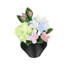Miniature Potted Flower Realistic Plant Figurine 1/12 Doll-8
