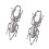 Boucles d'oreilles en forme de coccinelles exagérées,-argent 1