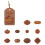 20 Piece Assorted Ornamental Hard Card Decorations-sepia time 1