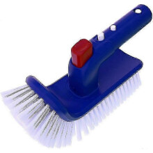 Pool Step & Corner Scrub Brush with 180-Degree Rotation Handle for Swimming Pools & Spas