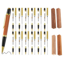 12-Pack Woodturning Pen Kit, Including 7mm Slim Pens with Refills and Blanks, for Lathe Turning, Kit for DIY Crafts. B