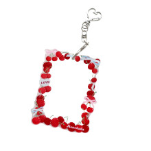 Porte-carte photo porte-clés porte-carte photo-cerise1