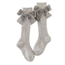 Contemporary Textured Ribbon Middle Tube Socks For-light gray L