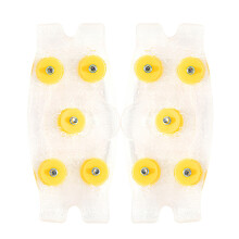 1Pair 5 Teeth Cleats Shoe Slip On Snow & Ice-Transparent color