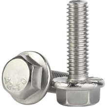 Hex Flange Bolts M8 x 12 mm Hex Flange Screws, A2 Stainless Steel, DIN 6921, 20 PCS